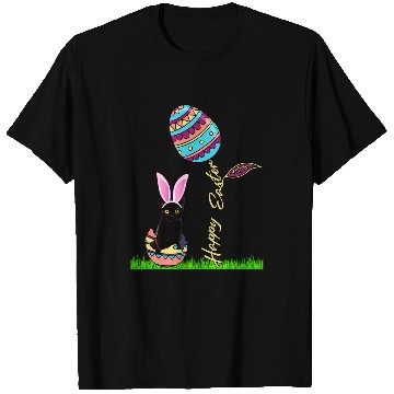 Discover Easters for Women black cats Bunny Easter Egg Girls Men T-Shirts