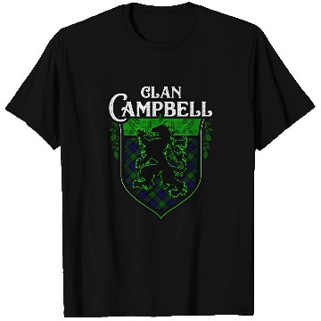 Discover Lion Pet Clan Campbell Surname Scottish Clan Lion Rampant Tartan T-Shirts