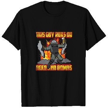 Discover Beer Fun Bombs and Beer EOD Explosive Ordnance Disposal Master Badge T-Shirts