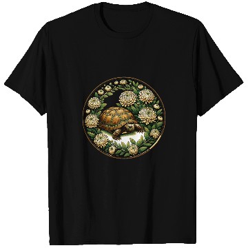 Discover Turtle Pet Box Turtle Illustration Floral Box Turtles T-Shirts