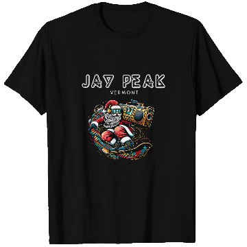 Discover Jay Peak Vermont Cool Snowboard Christmas Santa T-Shirts