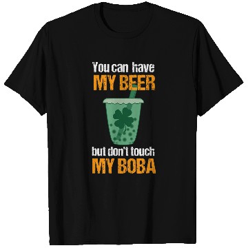 Discover Beer Fun Boba Tea St Patrick s Day Bubble Milk Tea Beer Lover T-Shirts