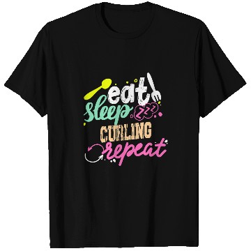 Discover Eat Sleep Curling Repeat Curling 2 T-Shirts