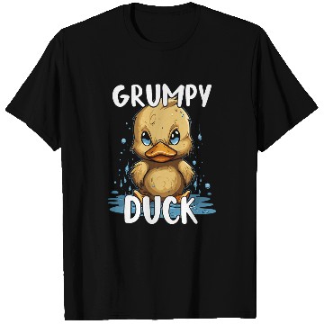 Discover Duck Pet Grumpy Duck Cute Cranky Sour Duckling Short Temper Kawaii T-Shirts