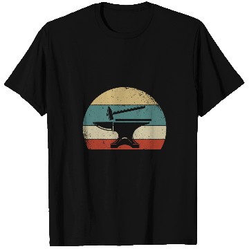 Discover Blacksmith Job Blacksmithing Funny Retro Blacksmith Anvil Ironworker T-Shirts