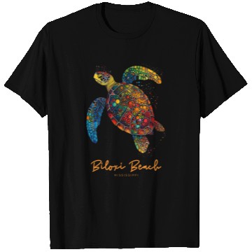 Discover Turtle Pet Biloxi Mississippi Vacation Beach Retro Sea Turtle T-Shirts