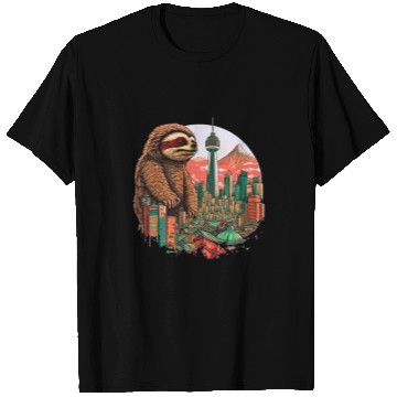 Discover Sloth Pet Japan Kaiju Slothzilla Anime Sloth Monster Creature T-Shirts