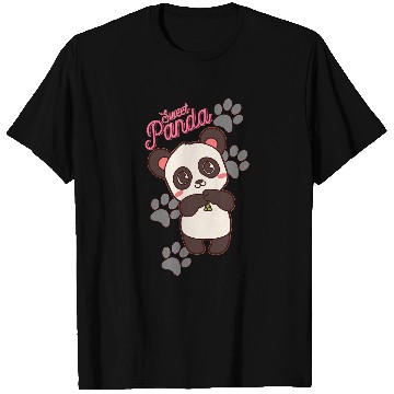 Discover Panda Pet Sweet Quiet Panda Nostalgia Design T-Shirts