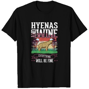 Discover Wines Fun Hyena And Wines Aardwolfs Spotted Hyena 2 T-Shirts