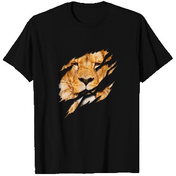Discover Lion Pet Aesthetic Lion with Ripped Effect T-Shirts