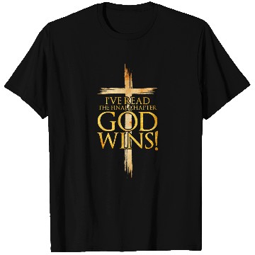 Discover Ive Read the Final Chapter God Wins Christian Faith Cross T-Shirts