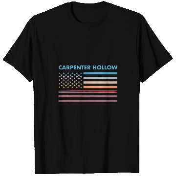 Discover vintages Sunset American Flag Carpenter Hollow Pennsylvania T-Shirts