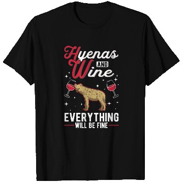 Discover Wines Fun Hyena And Wines Aardwolfs Spotted Hyena T-Shirts