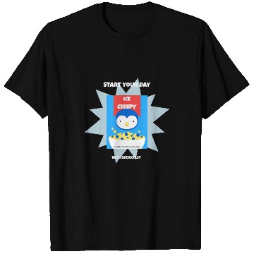 Discover Penguin Pet Funny Breakfast Cereal Penguin T-Shirts