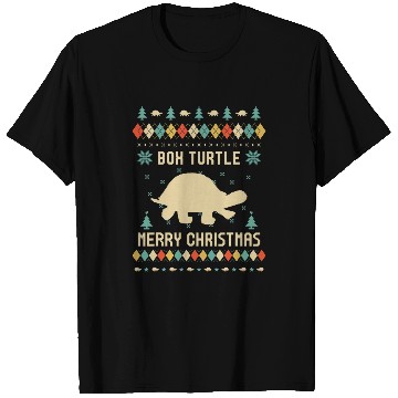 Discover Turtle Pet BOX TURTLE Ugly Christmas Sweater Vinatge Retro T-Shirts