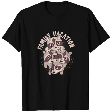Discover Raccoon Pet Family Vacation T-Shirts