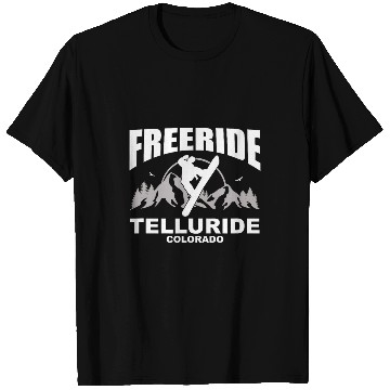Discover Freeride Snowboard Telluride Colorado T-Shirts