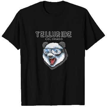 Discover Panda Pet Telluride Colorado USA Panda Skis Gift 1 T-Shirts