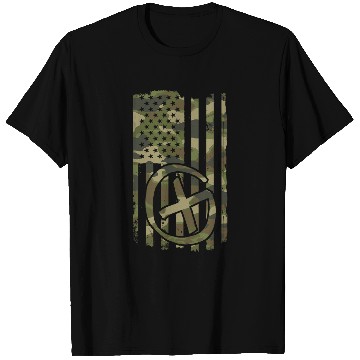 Discover Hunting Cache Geocacher Geocaching USA Flag 4th July T-Shirts