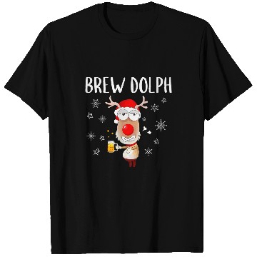 Discover Beer Fun Beer Brew Dolph Funny Rudolph Reindeer Drinking Craft Beer 2 T-Shirts