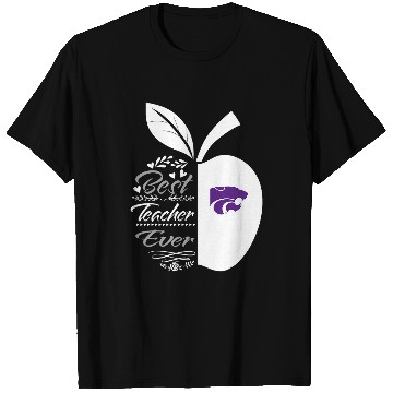 Discover Kansas State Wildcats Teacher Ever Half Apple T-Shirts