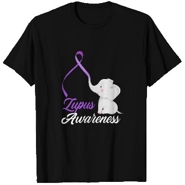 Discover Elephant Pet Purple Ribbon Lupus Warrior Cute Lupus Awareness T-Shirts
