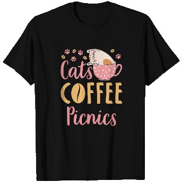Discover Coffee Fun Picnics Cat Picnic Lover T-Shirts