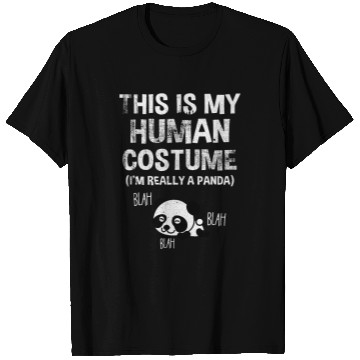 Discover Panda Pet This is My Human Costume I m Really A Panda Halloween 2 T-Shirts