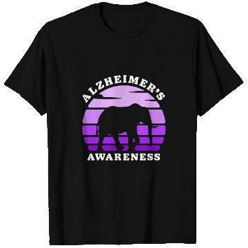 Discover Elephant Pet Alzheimer s Awareness Support Squad Cute Purple Elephant T-Shirts
