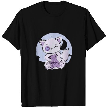 Discover Bear Pet Cute Arctic Fox With Teddy Bear For Halloween 2 T-Shirts