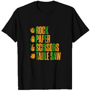 Discover Rock Paper Scissors Able Saw Funny Carpenter T-Shirts