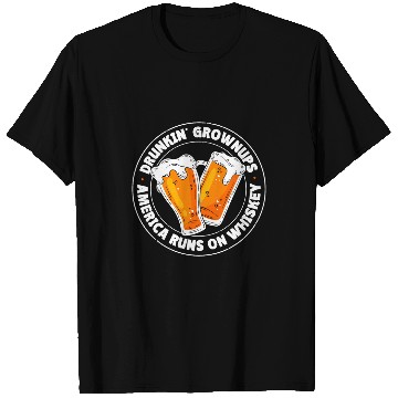 Discover Drunken Grownups American Dad Run On Beer Funny T-Shirts