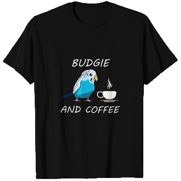 Discover Coffee Fun Budgie and Coffee Cute Budgerigar Caffeine T-Shirts