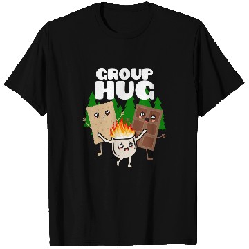 Discover Group Hug Smores Marshmallow Chocolate Funny Camping Gift T-Shirts