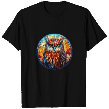 Discover Owl Pet Aesthetic Stained Glass Owl T-Shirts
