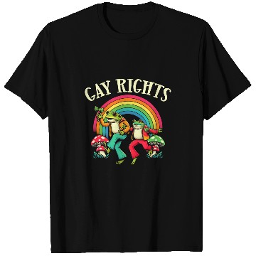 Discover Rainbow Retro Say Gay Frog Toad Human Rights LGBT Equality T-Shirts