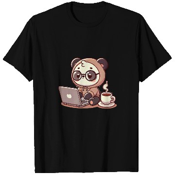 Discover Panda Pet Cute Productive Panda Funny Kawaii Cat Lover T-Shirts