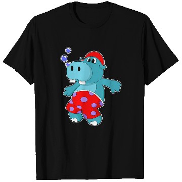 Discover Hippo Pet Swimming Swim trunks T-Shirts