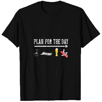 Discover Coffee Fun Plan For A Day Drinking Coffee Boating Boat Lover T-Shirts