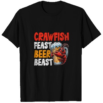 Discover Beer Fun Cajun Crawfish Crayfish Boil Beer Drinking Beer Lover 25 T-Shirts