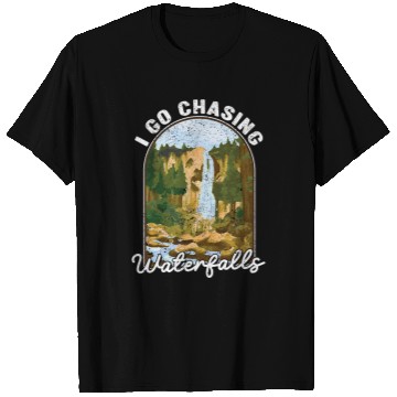 Discover I Go Chasing Waterfalls Funny Outdoor Camping Camper Hiking T-Shirts