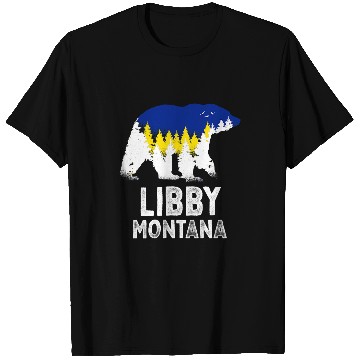 Discover Bear Pet Retro Libby Montana Grizzly Bear MT Vacation T-Shirts