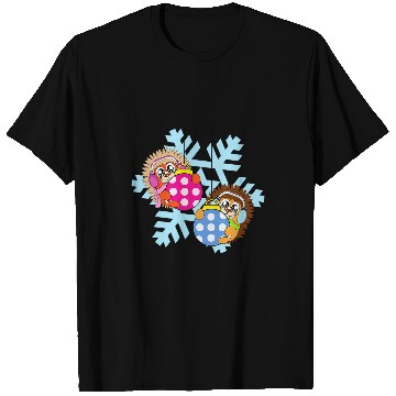 Discover Hedgehog Pet Christmas Balls Winter Snowflake Snow 3 T-Shirts