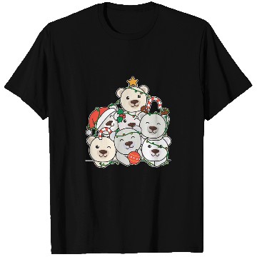 Discover Bear Pet Polar Bear Christmas Tree Funny Animal Xmas T-Shirts