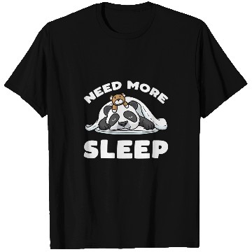 Discover Panda Pet Need More Sleep Panda Sleeping With Stuffed Animal Napping T-Shirts