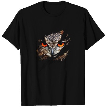 Discover Owl Pet Aesthetic Owl with Ripped Effect T-Shirts