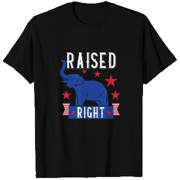 Discover Raised Right Republican Instilled Values Integrity Pride T-Shirts