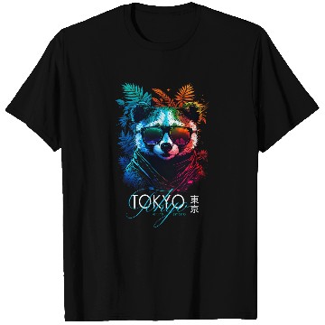 Discover Panda Pet Tokyo coordinates Panda Vaporwave Design T-Shirts