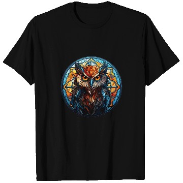 Discover Owl Pet Aesthetic Stained Glass Owl 1 T-Shirts