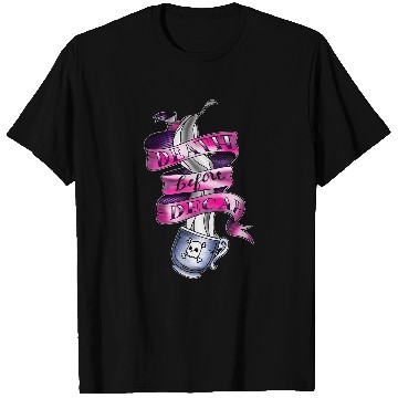 Discover Coffee Fun Death Before Decaf Coffee New School Tattoo T-Shirts